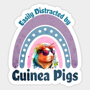 Easily Distracted by Guinea Pigs Sticker